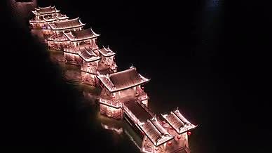 潮州市广济桥夜景航拍视频的预览图